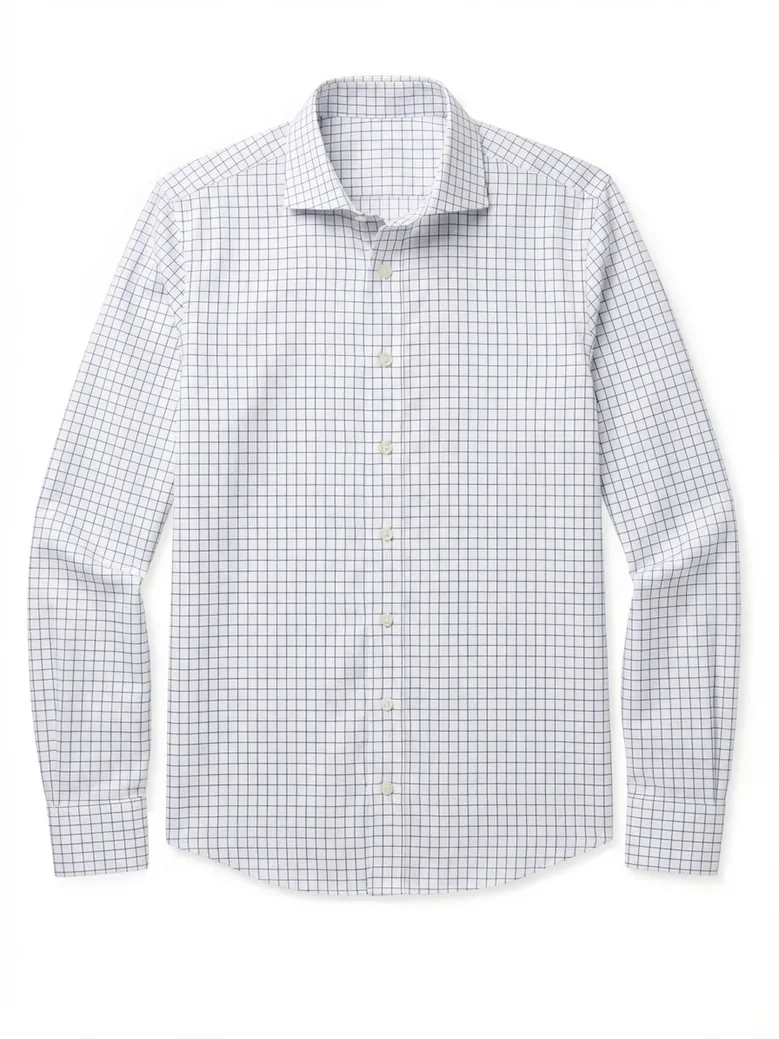 Camisa de popelina blanca lisa de fácil planchado