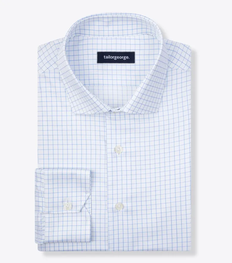 Camisa de popelina blanca lisa de fácil planchado
