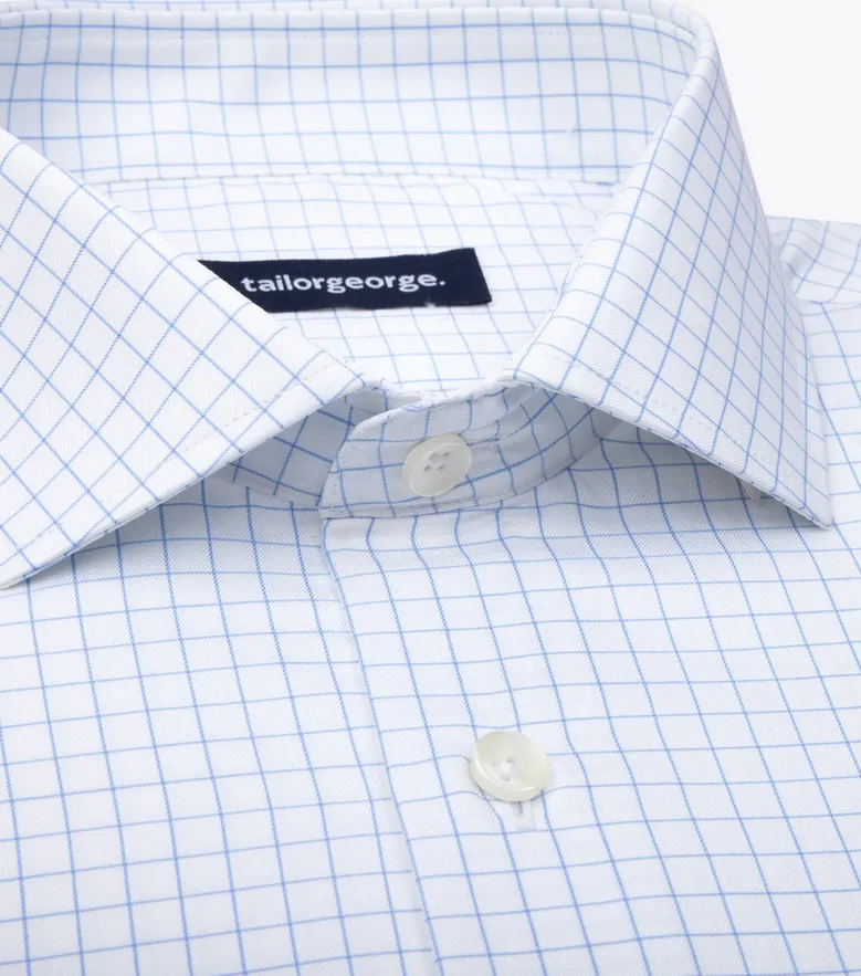 Camisa de popelina blanca lisa de fácil planchado