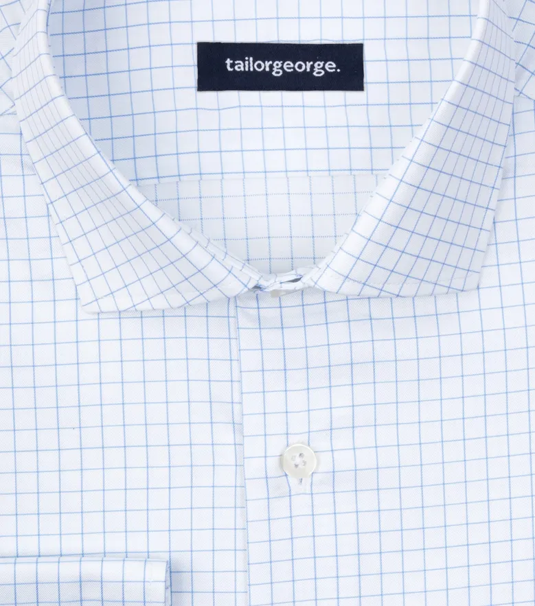 Camisa de popelina blanca lisa de fácil planchado