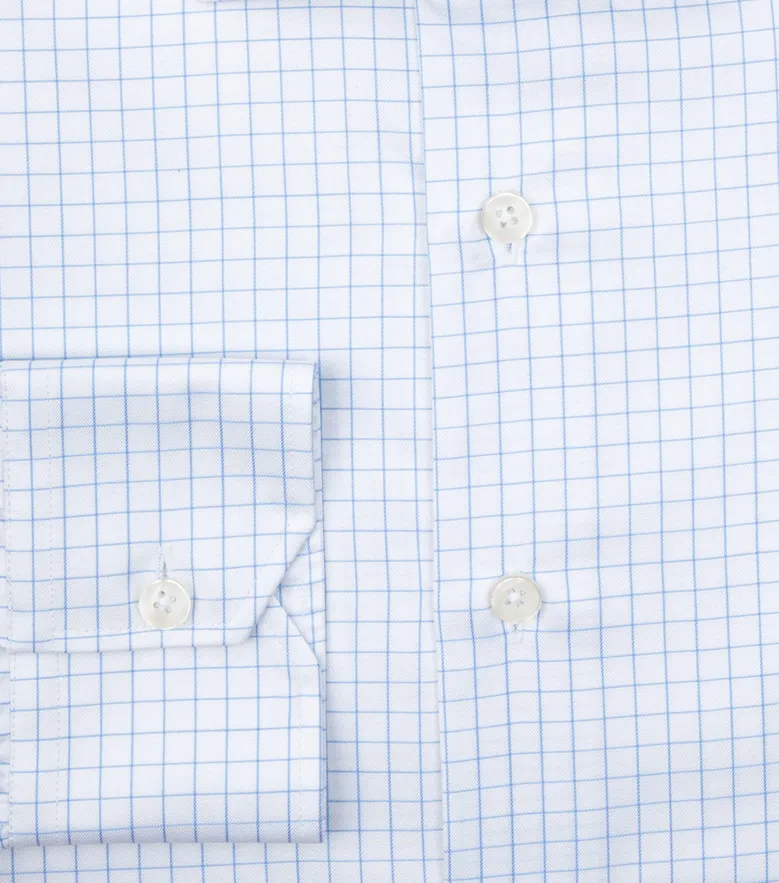 Camisa de popelina blanca lisa de fácil planchado