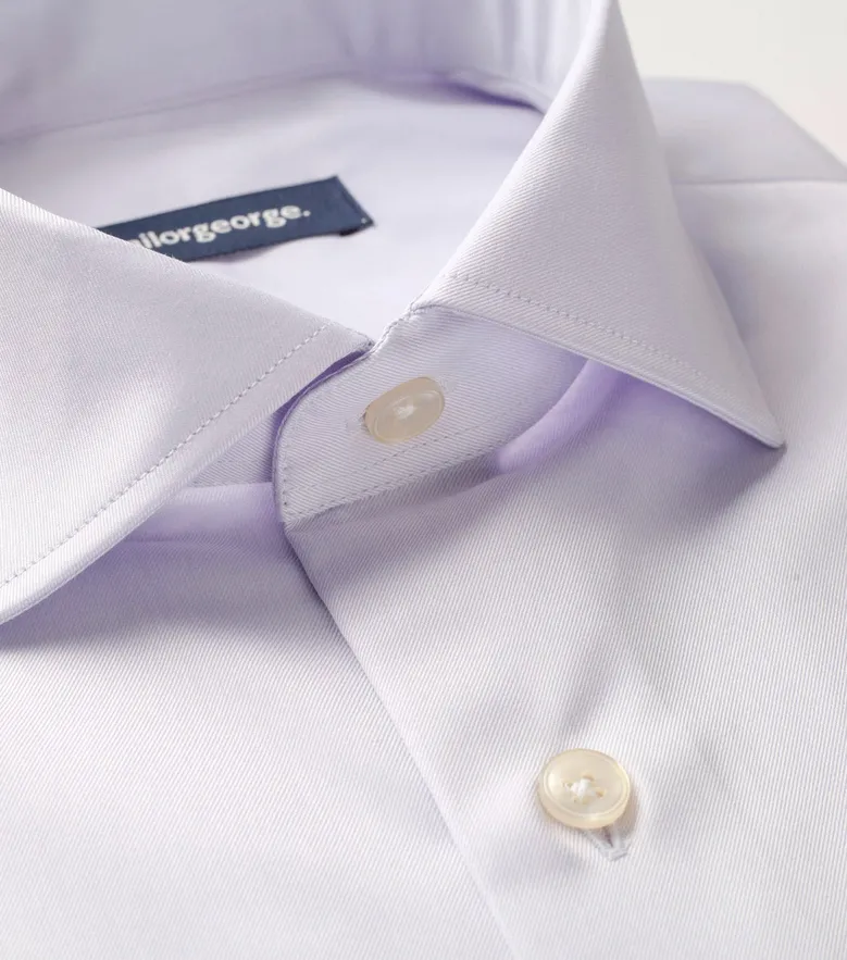 Camisa de popelina blanca lisa de fácil planchado