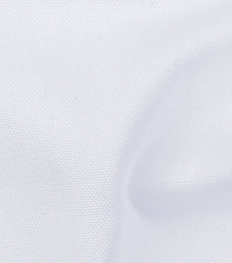 Camisa de popelina blanca lisa de fácil planchado