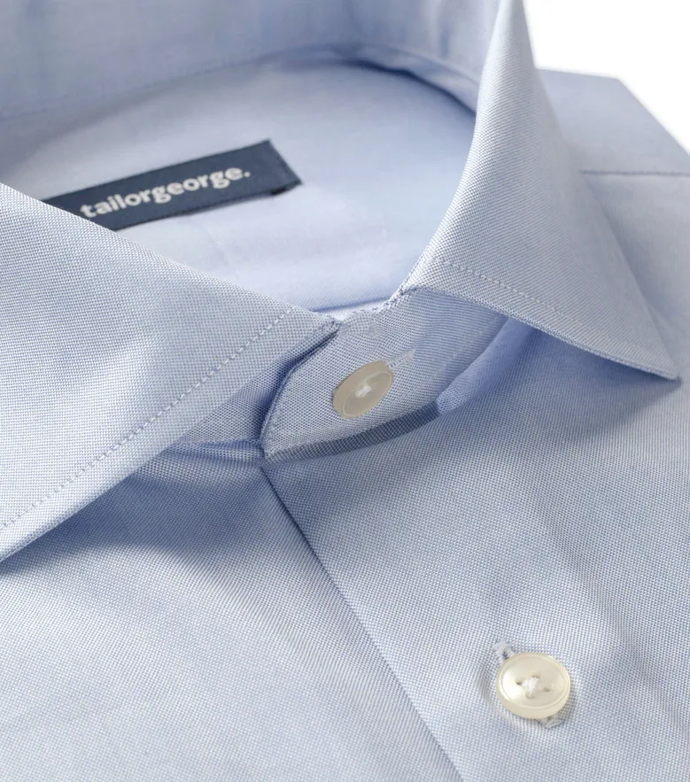 Camisa de popelina blanca lisa de fácil planchado