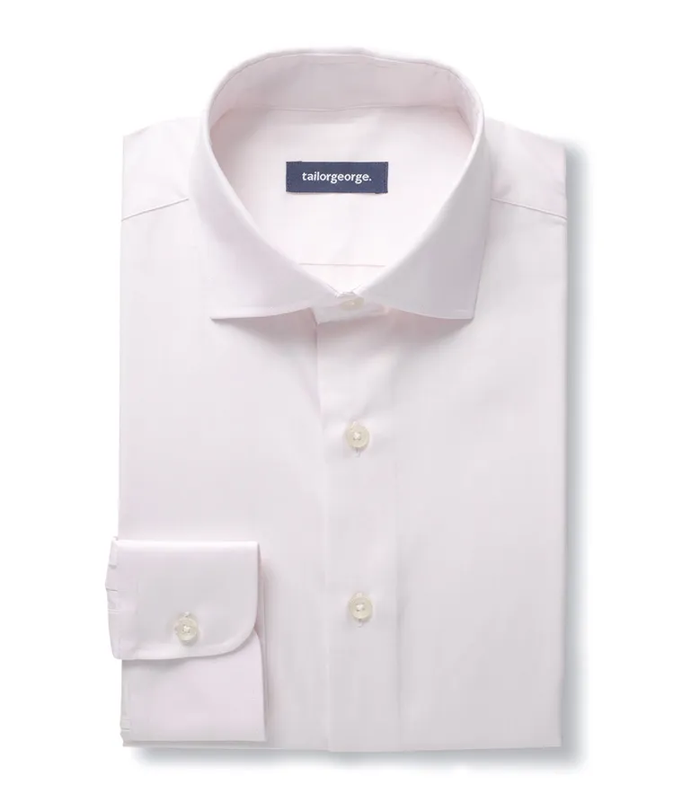 Camisa de popelina blanca lisa de fácil planchado