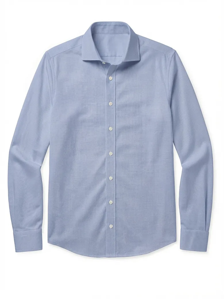 Camisa de popelina blanca lisa de fácil planchado
