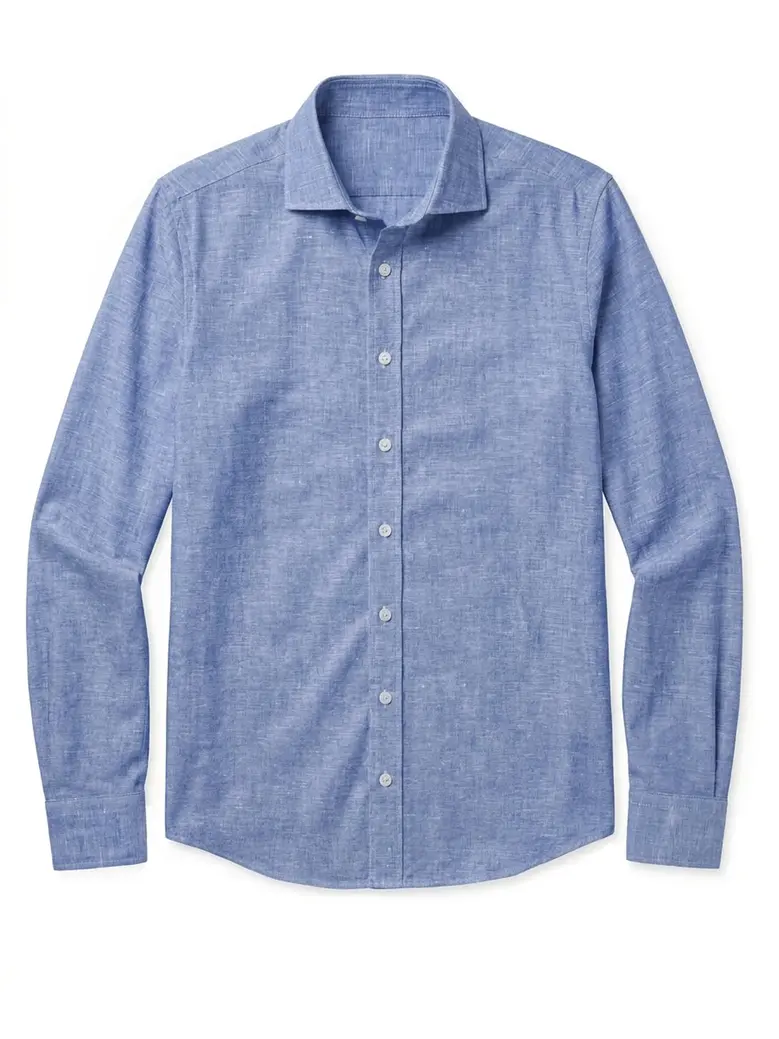 Camisa de popelina blanca lisa de fácil planchado