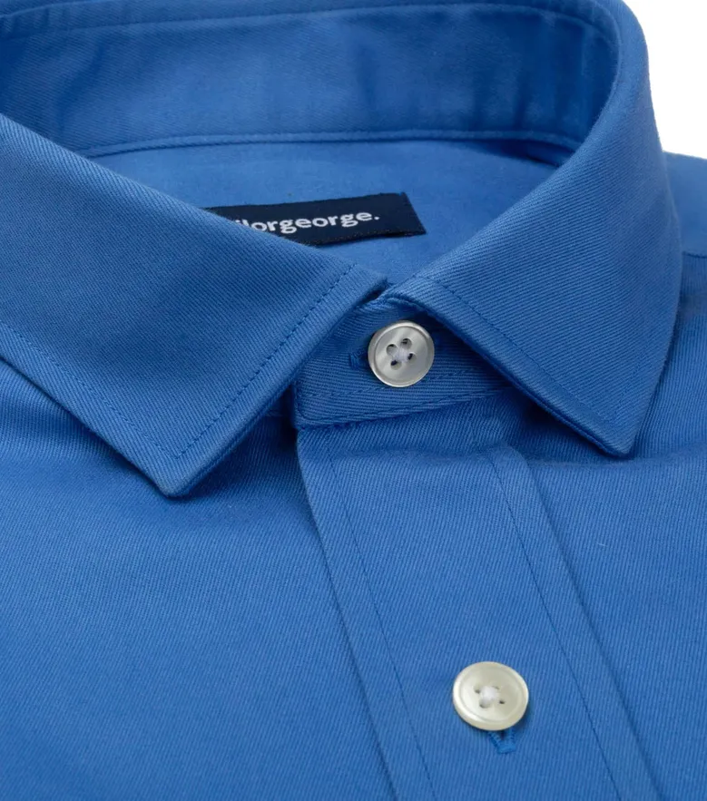 Camisa de popelina blanca lisa de fácil planchado