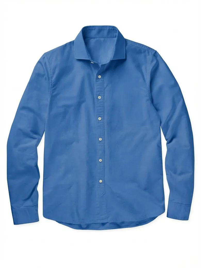 Camisa de popelina blanca lisa de fácil planchado