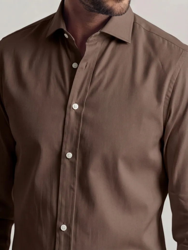 Camisa de popelina blanca lisa de fácil planchado