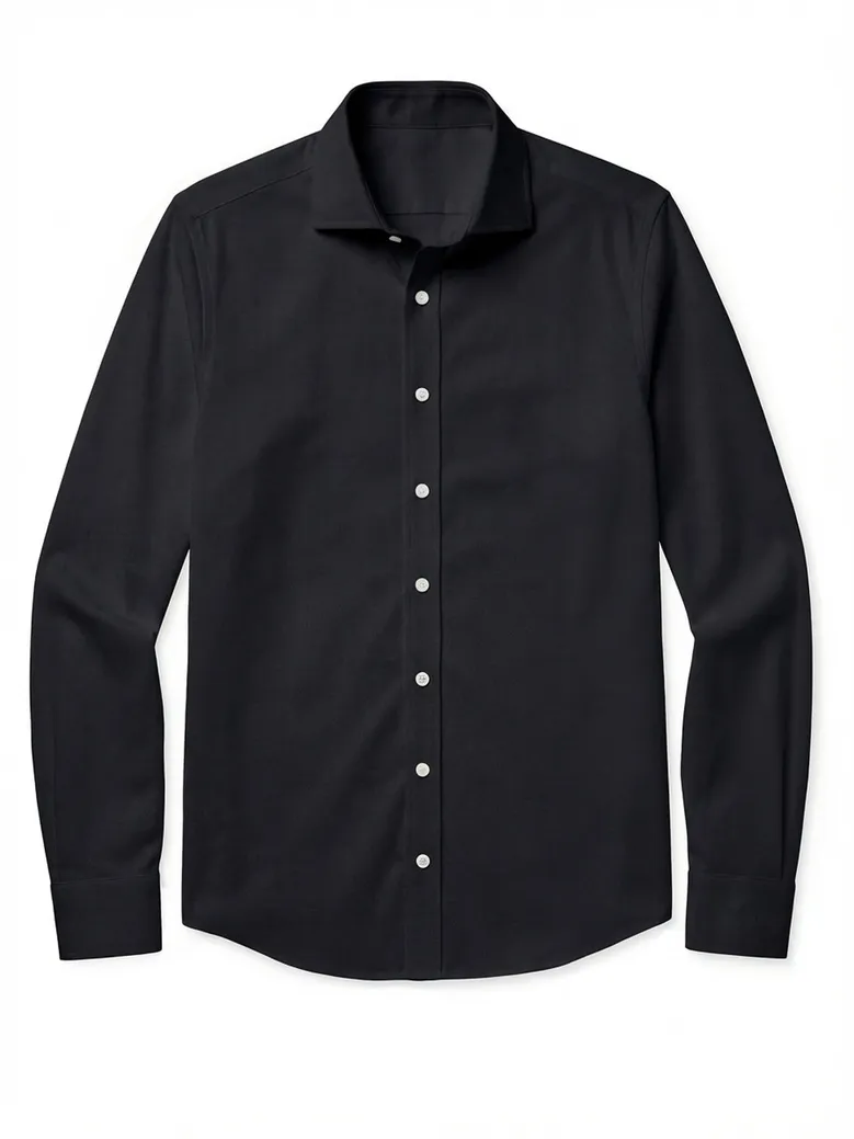 Camisa de popelina blanca lisa de fácil planchado