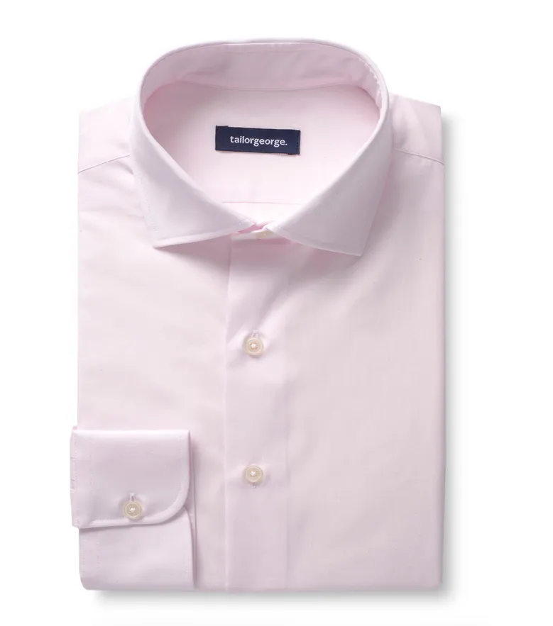 Camisa de popelina blanca lisa de fácil planchado