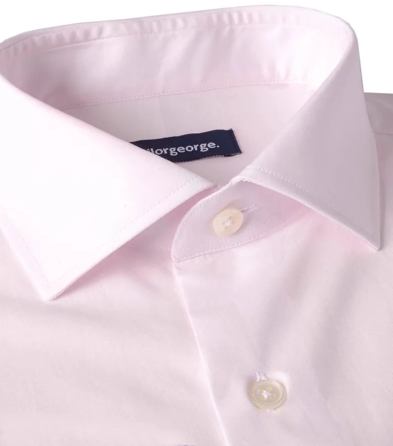 Camisa de popelina blanca lisa de fácil planchado