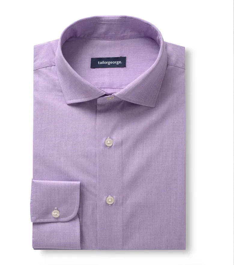 Camisa de popelina blanca lisa de fácil planchado