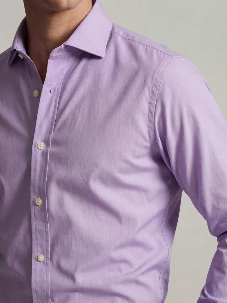Camisa de popelina blanca lisa de fácil planchado