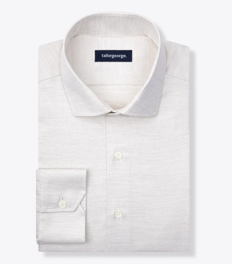 Camisa de popelina blanca lisa de fácil planchado