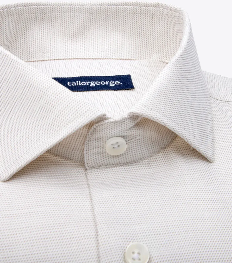 Camisa de popelina blanca lisa de fácil planchado