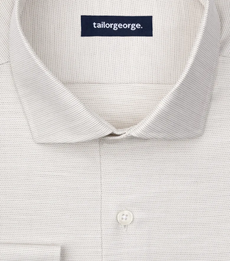 Camisa de popelina blanca lisa de fácil planchado