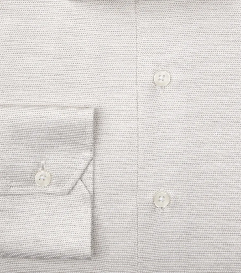 Camisa de popelina blanca lisa de fácil planchado