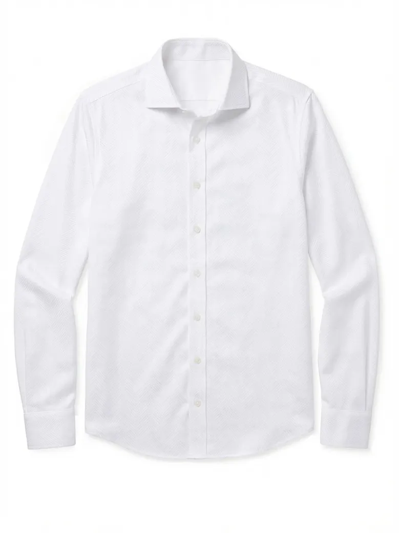 Camisa de popelina blanca lisa de fácil planchado