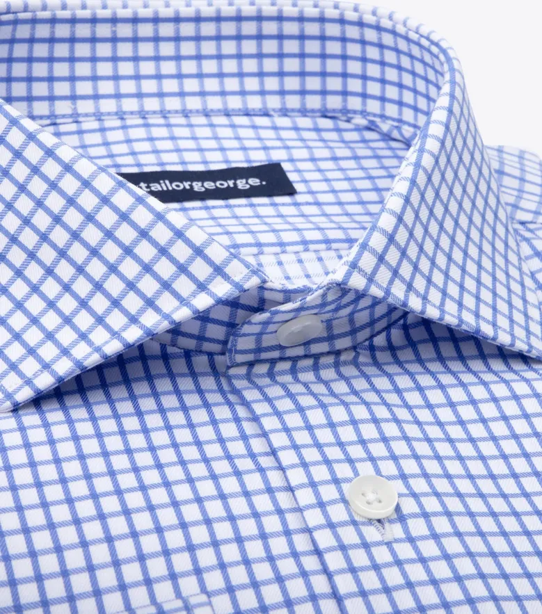 Camisa de popelina blanca lisa de fácil planchado