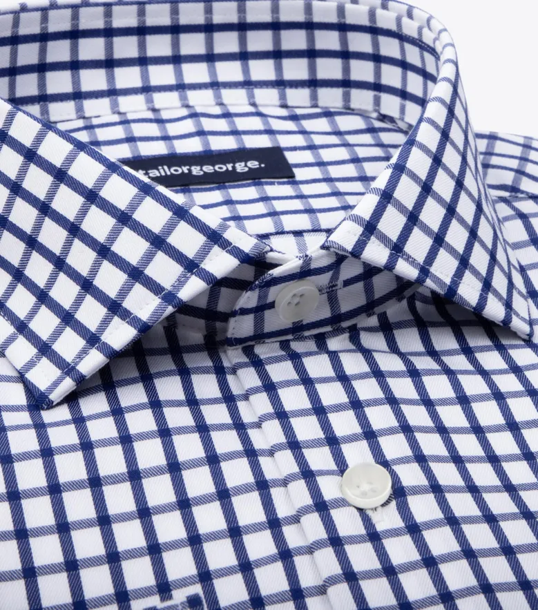 Camisa de popelina blanca lisa de fácil planchado