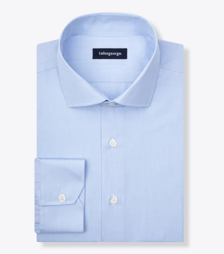 Camisa de popelina blanca lisa de fácil planchado