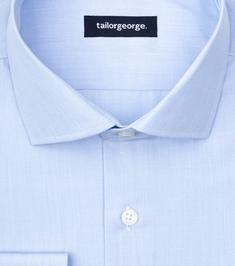 Camisa de popelina blanca lisa de fácil planchado