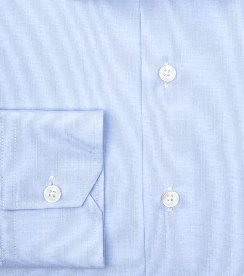 Camisa de popelina blanca lisa de fácil planchado