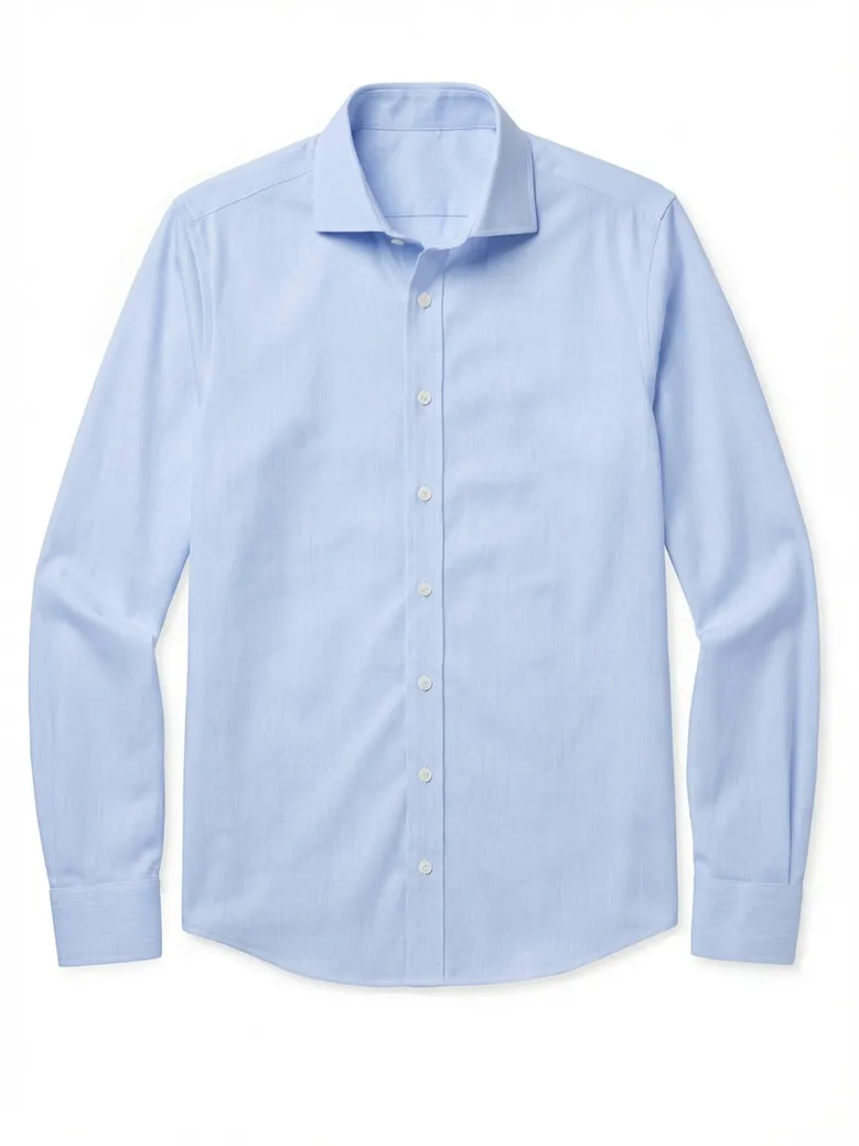 Camisa de popelina blanca lisa de fácil planchado