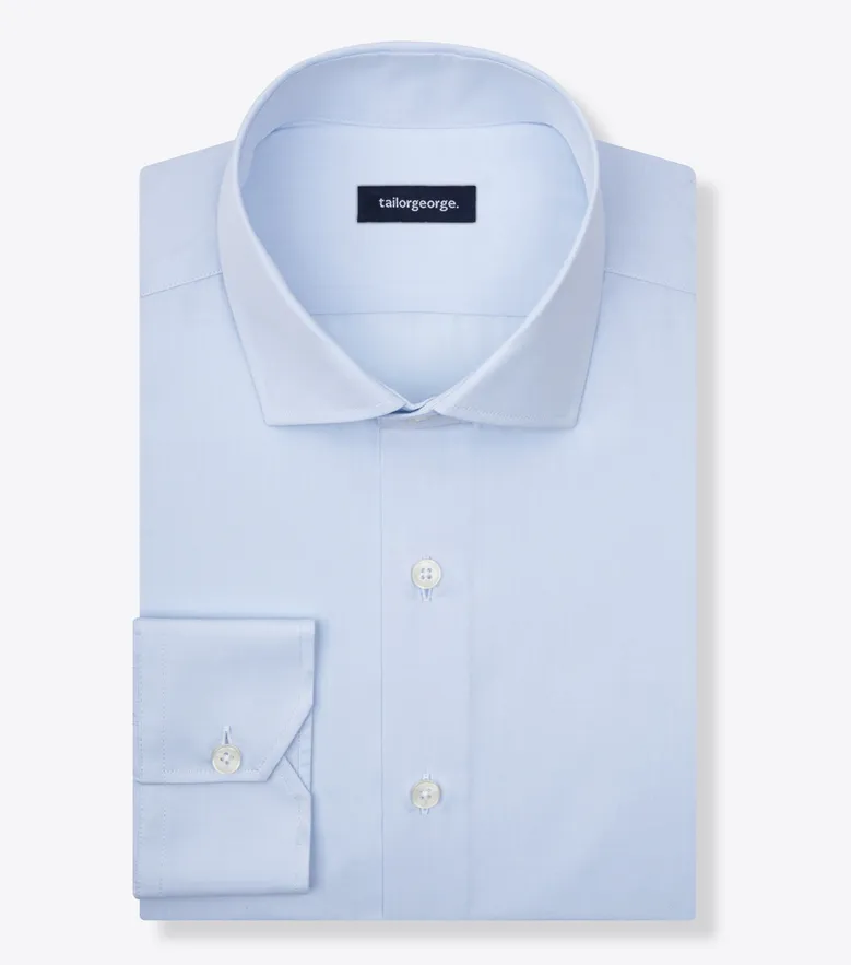Camisa de popelina blanca lisa de fácil planchado