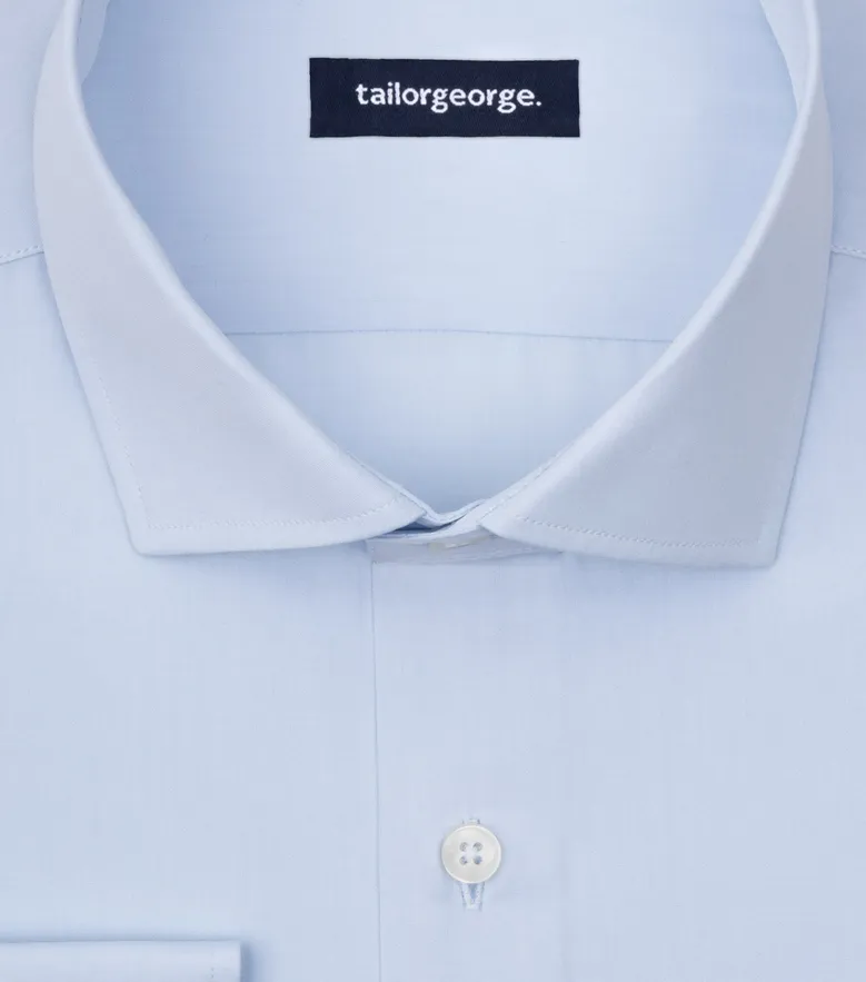 Camisa de popelina blanca lisa de fácil planchado