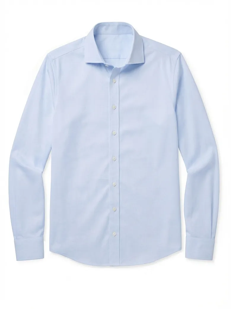 Camisa de popelina blanca lisa de fácil planchado