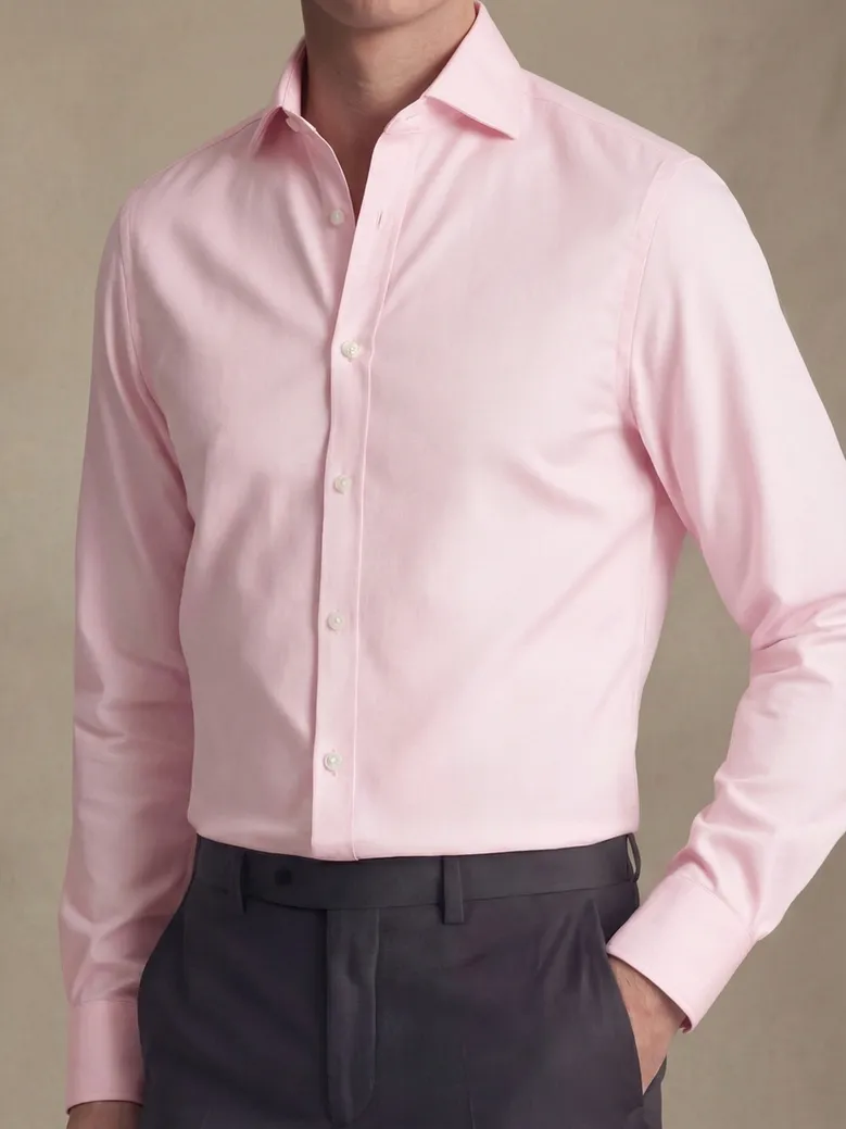 Camisa de popelina blanca lisa de fácil planchado