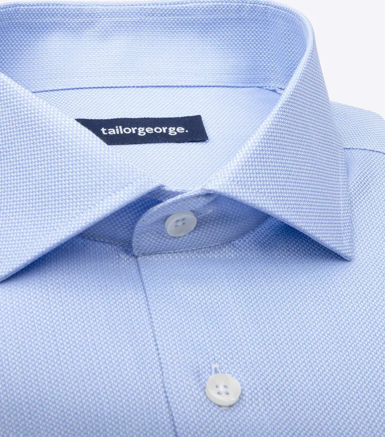 Camisa de popelina blanca lisa de fácil planchado
