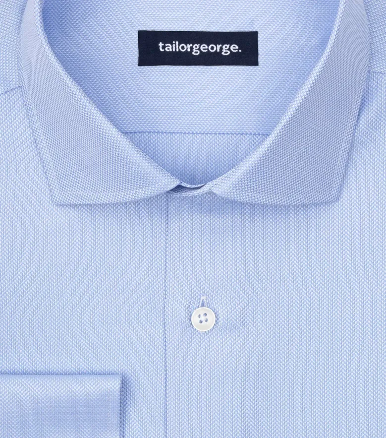 Camisa de popelina blanca lisa de fácil planchado