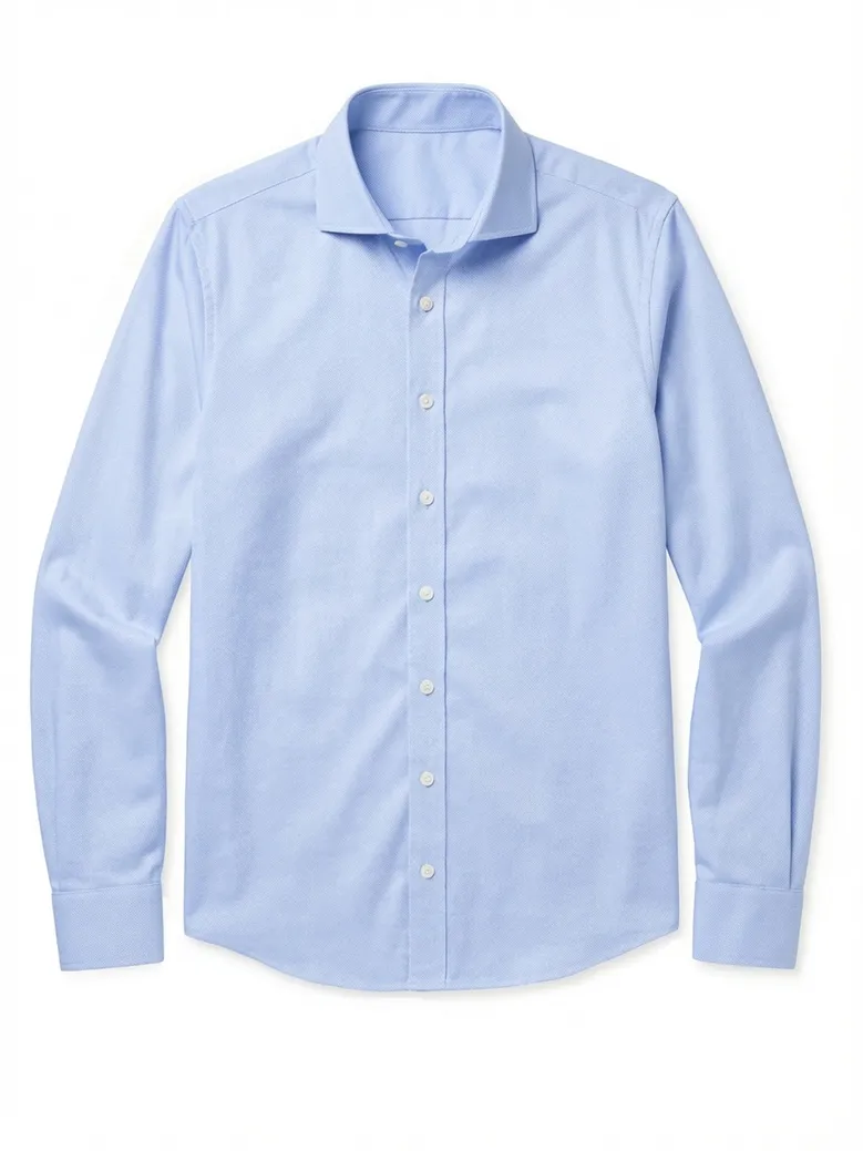 Camisa de popelina blanca lisa de fácil planchado