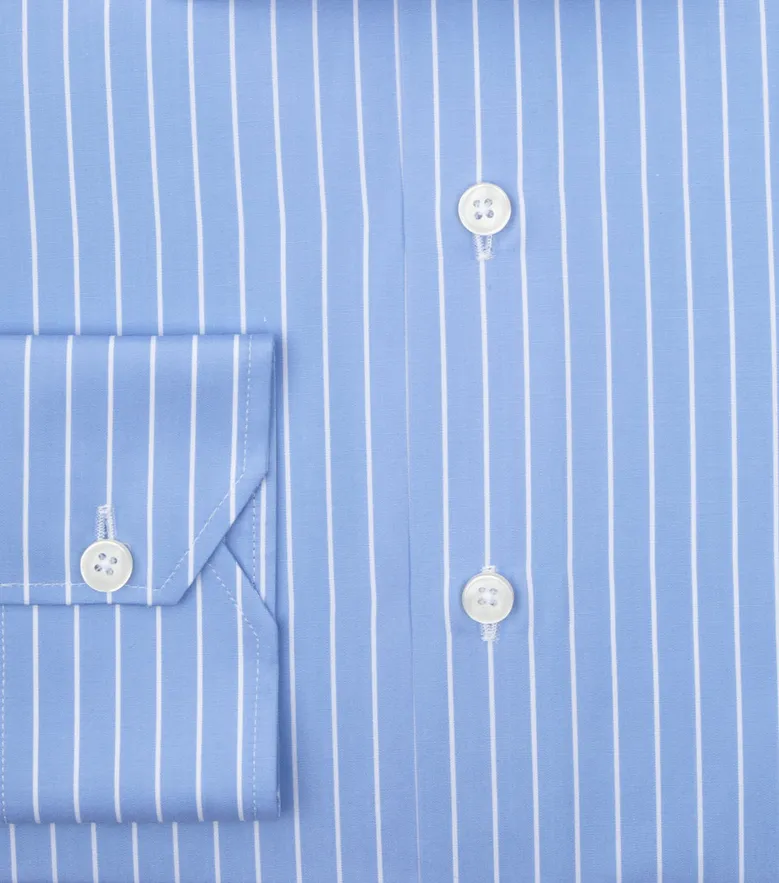 Camisa de popelina blanca lisa de fácil planchado