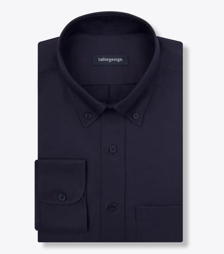 Camisa de popelina blanca lisa de fácil planchado
