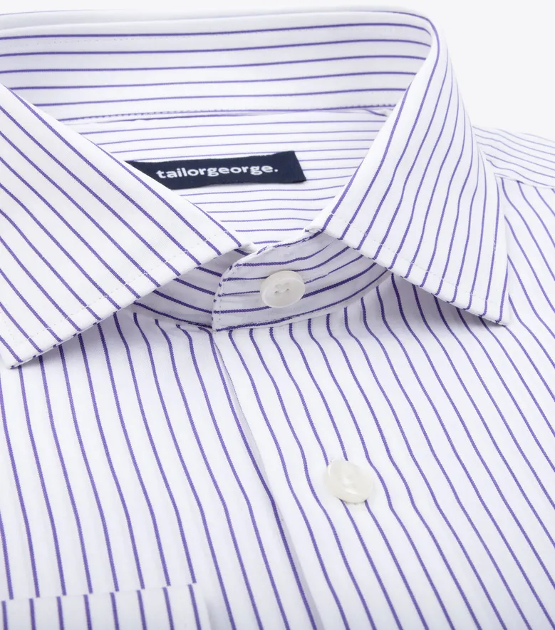 Camisa de popelina blanca lisa de fácil planchado