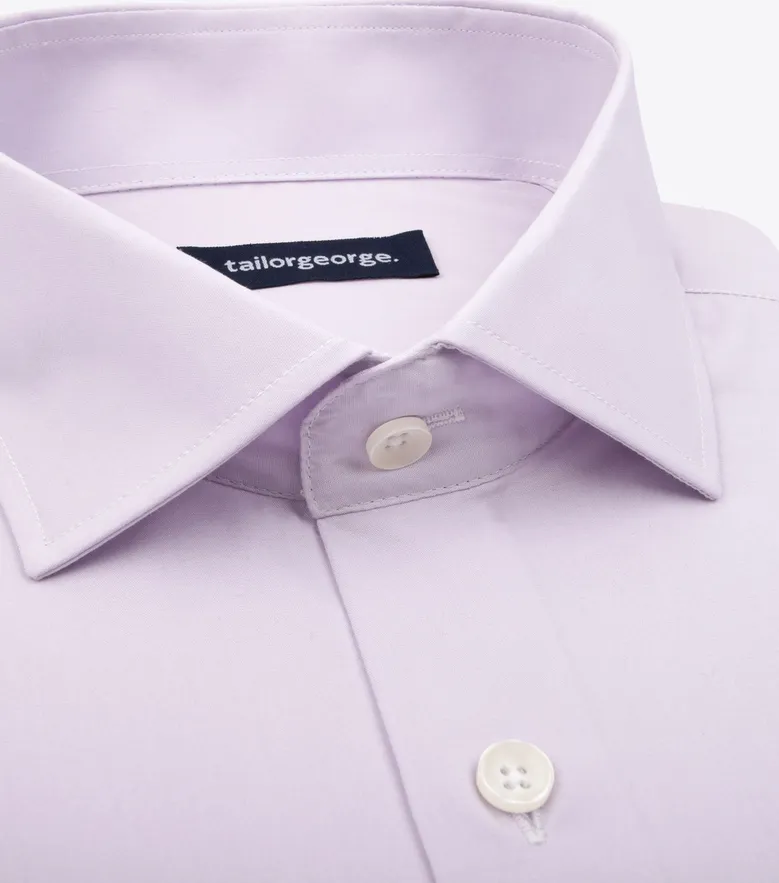 Camisa de popelina blanca lisa de fácil planchado
