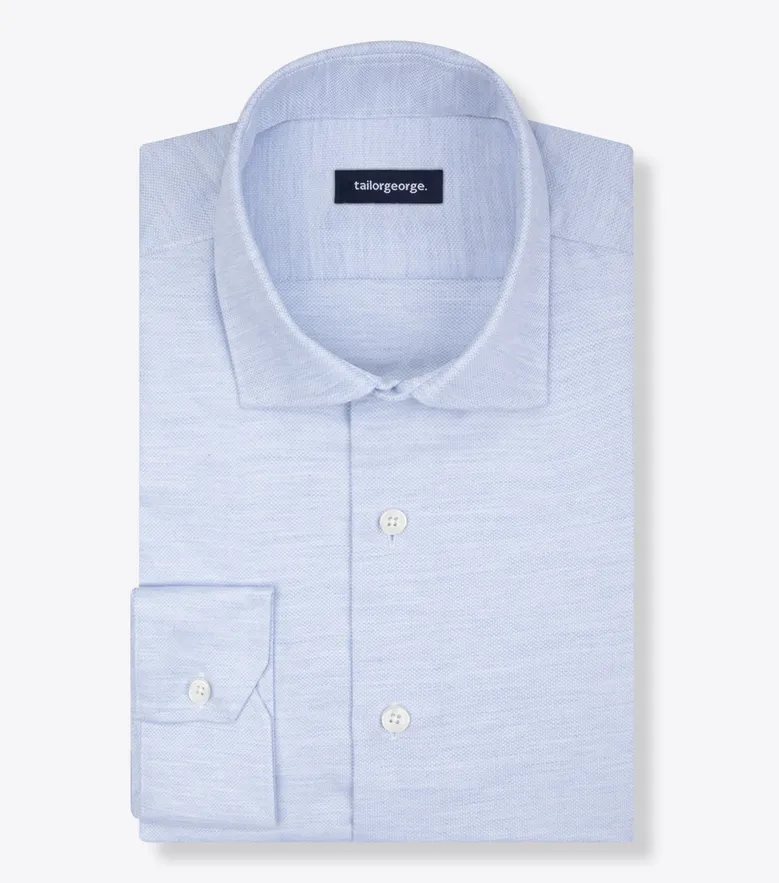 Camisa de popelina blanca lisa de fácil planchado