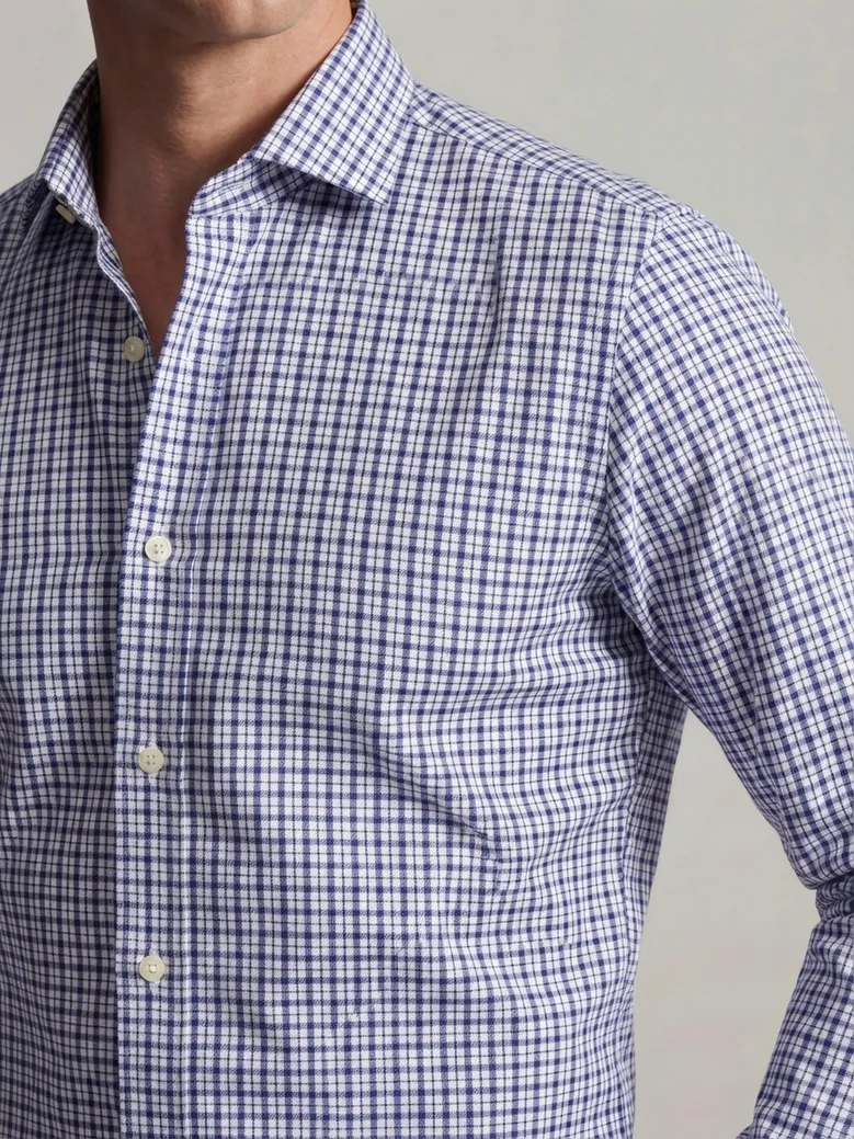 Camisa de popelina blanca lisa de fácil planchado