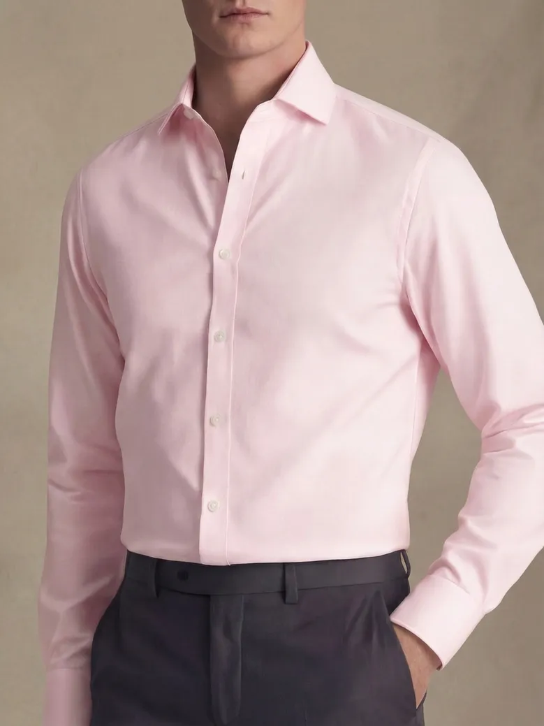 Camisa de popelina blanca lisa de fácil planchado