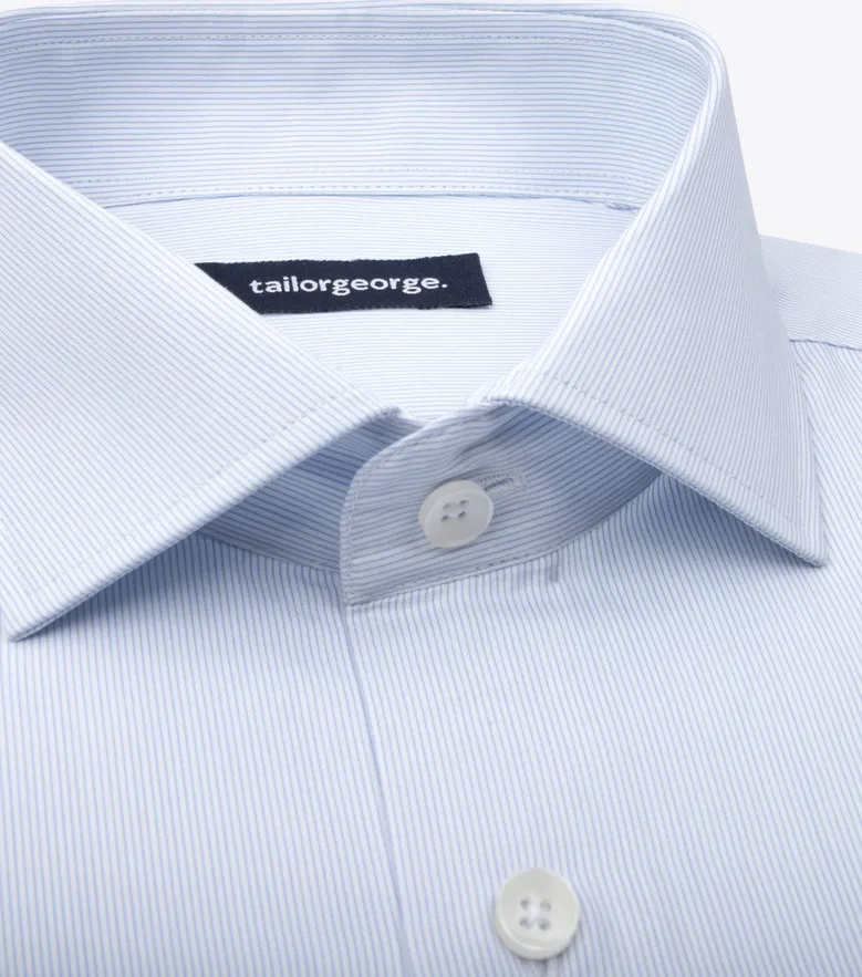 Camisa de popelina blanca lisa de fácil planchado