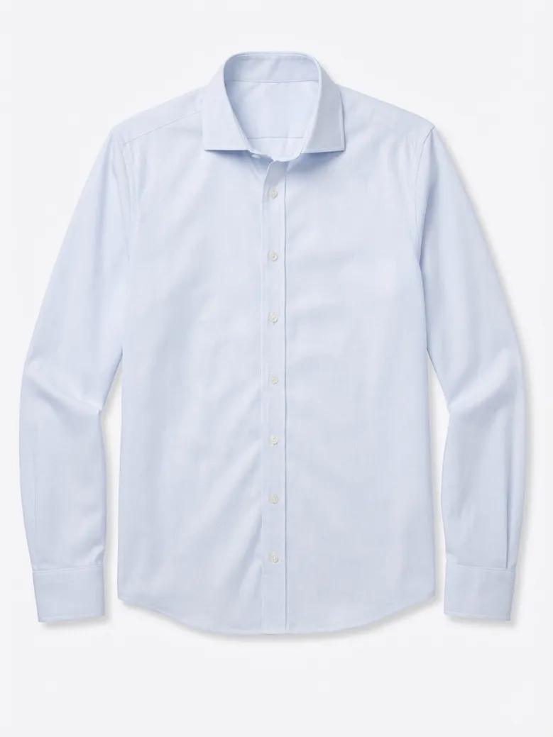 Camisa de popelina blanca lisa de fácil planchado
