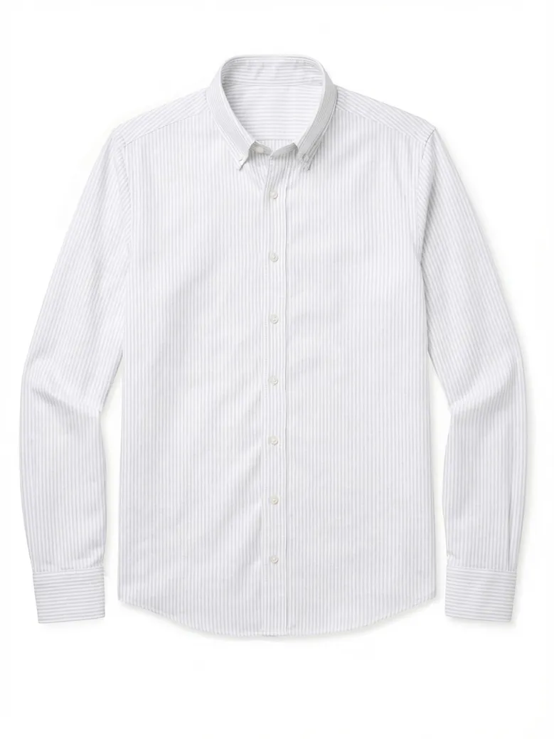 Camisa de popelina blanca lisa de fácil planchado