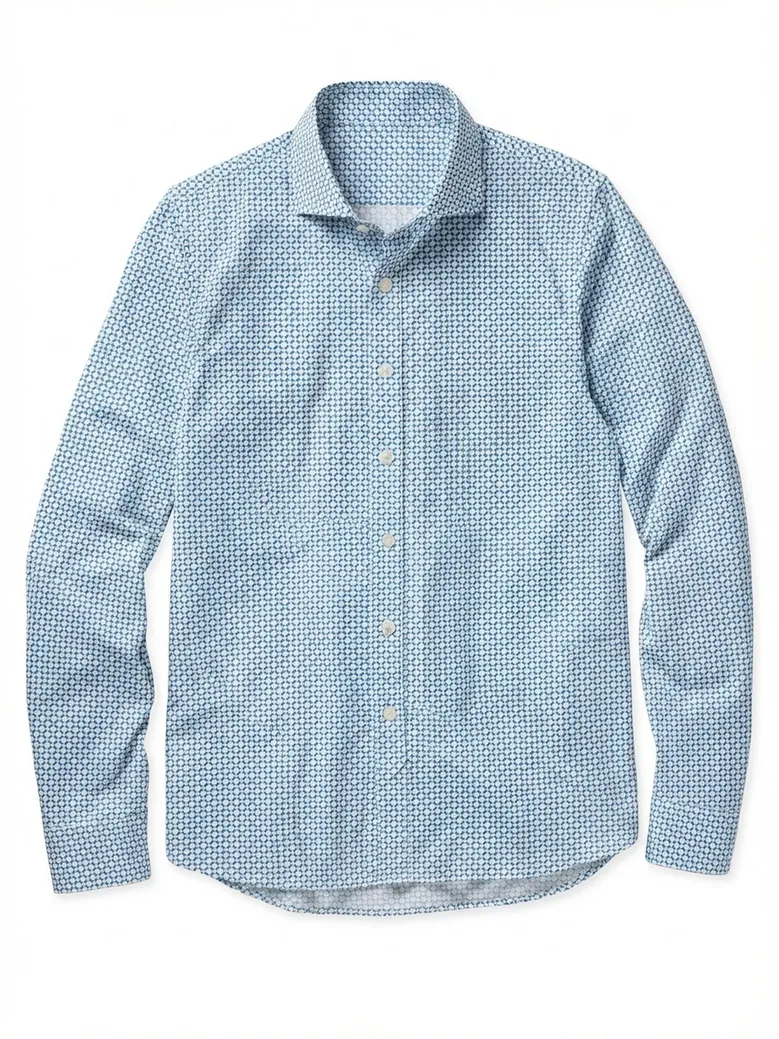 Camisa de popelina blanca lisa de fácil planchado