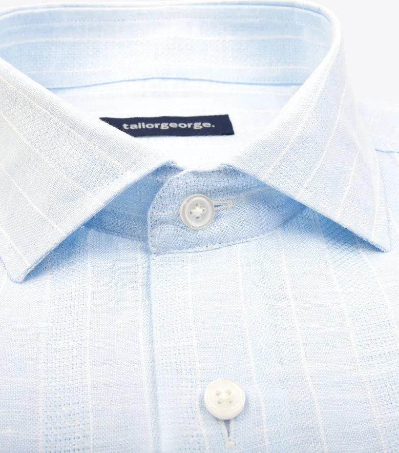 Camisa de popelina blanca lisa de fácil planchado
