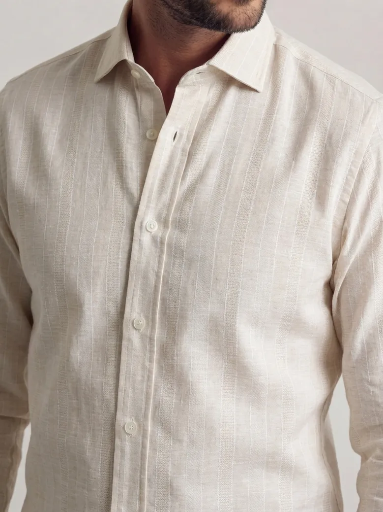 Camisa de popelina blanca lisa de fácil planchado